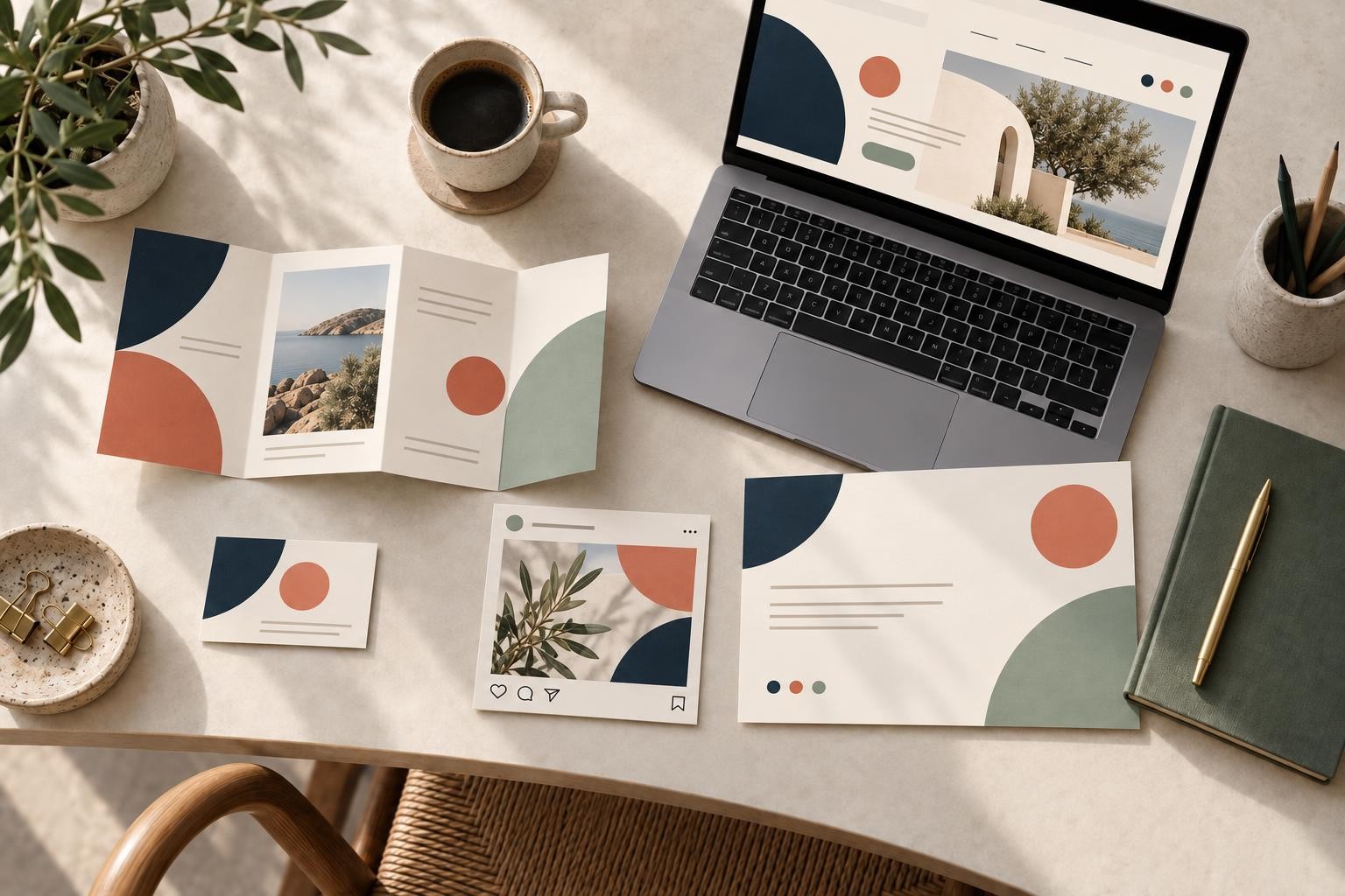 Une identité visuelle cohérente déclinée sur un site, une brochure, une carte et une publication